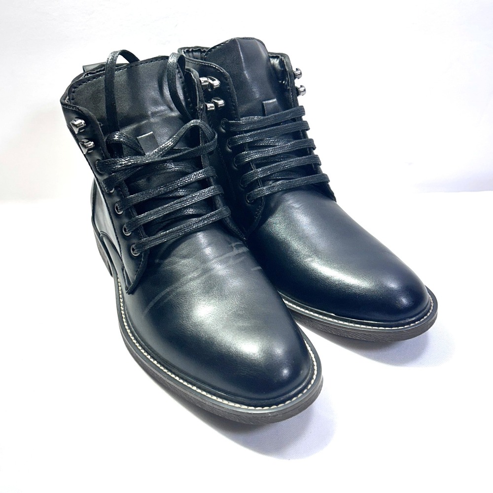 Vance Company Men's Lace‎ Up Heel Langford Ankle Boots Black US10